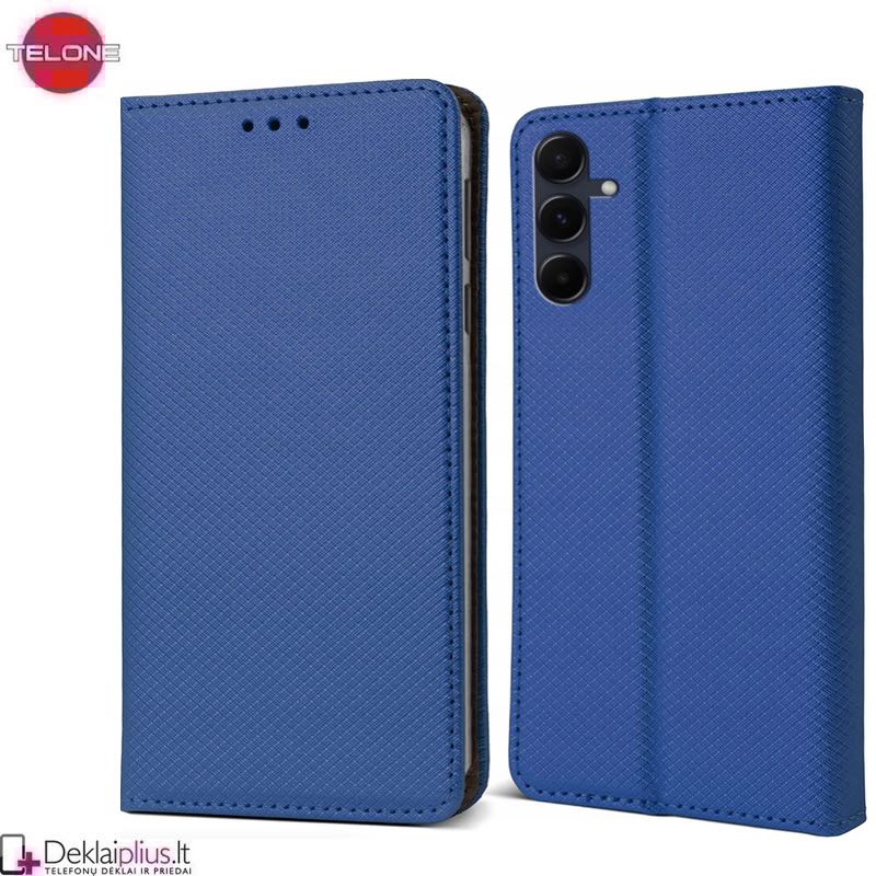 Telone atverčiamas dėklas - mėlynas (Samsung A55 5G) Telone atverčiamas dėklas - mėlynas (Samsung A55 5G)